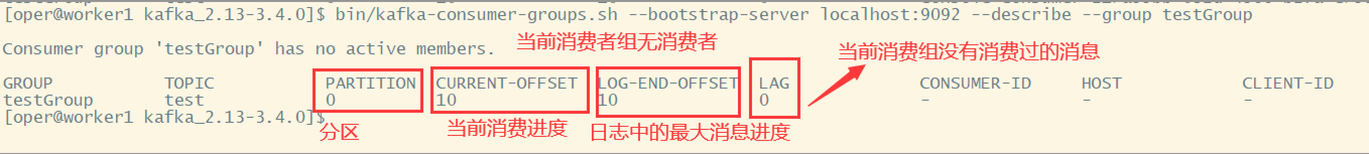 同一 Topic 下多个消费者组各自独立消费,组内一条消息只被一个实例消费