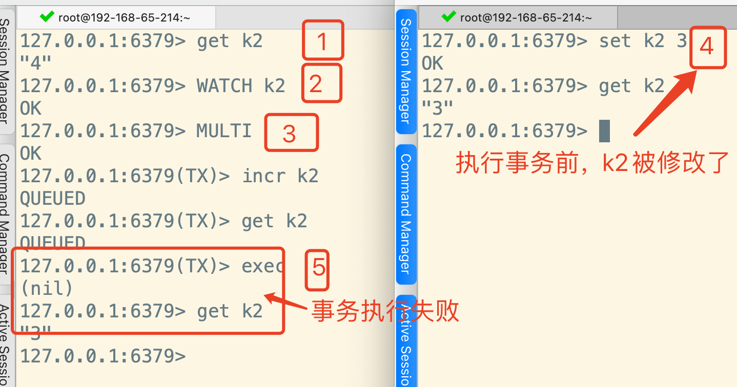 WATCH/UNWATCH 跨客户端行为示意
