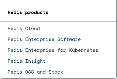 Redis 官网产品线：OSS、Stack、Cloud、Enterprise