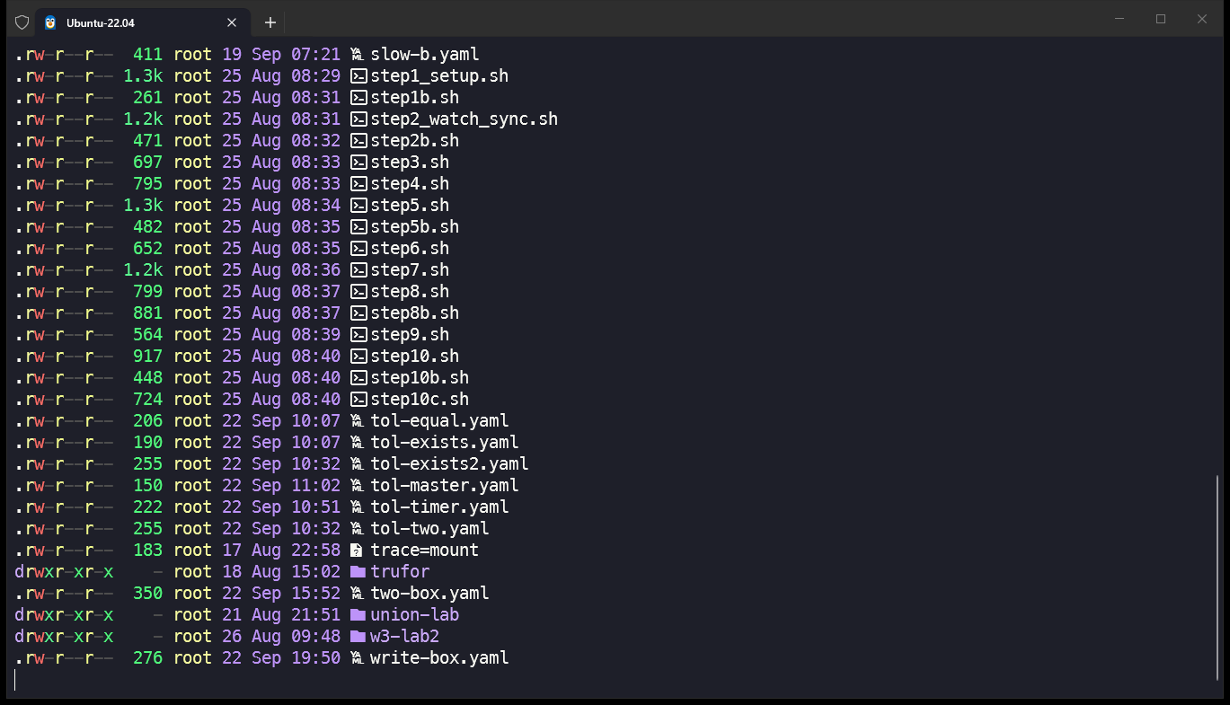 Ubuntu 里 eza 文件列表（图标 + git 状态）